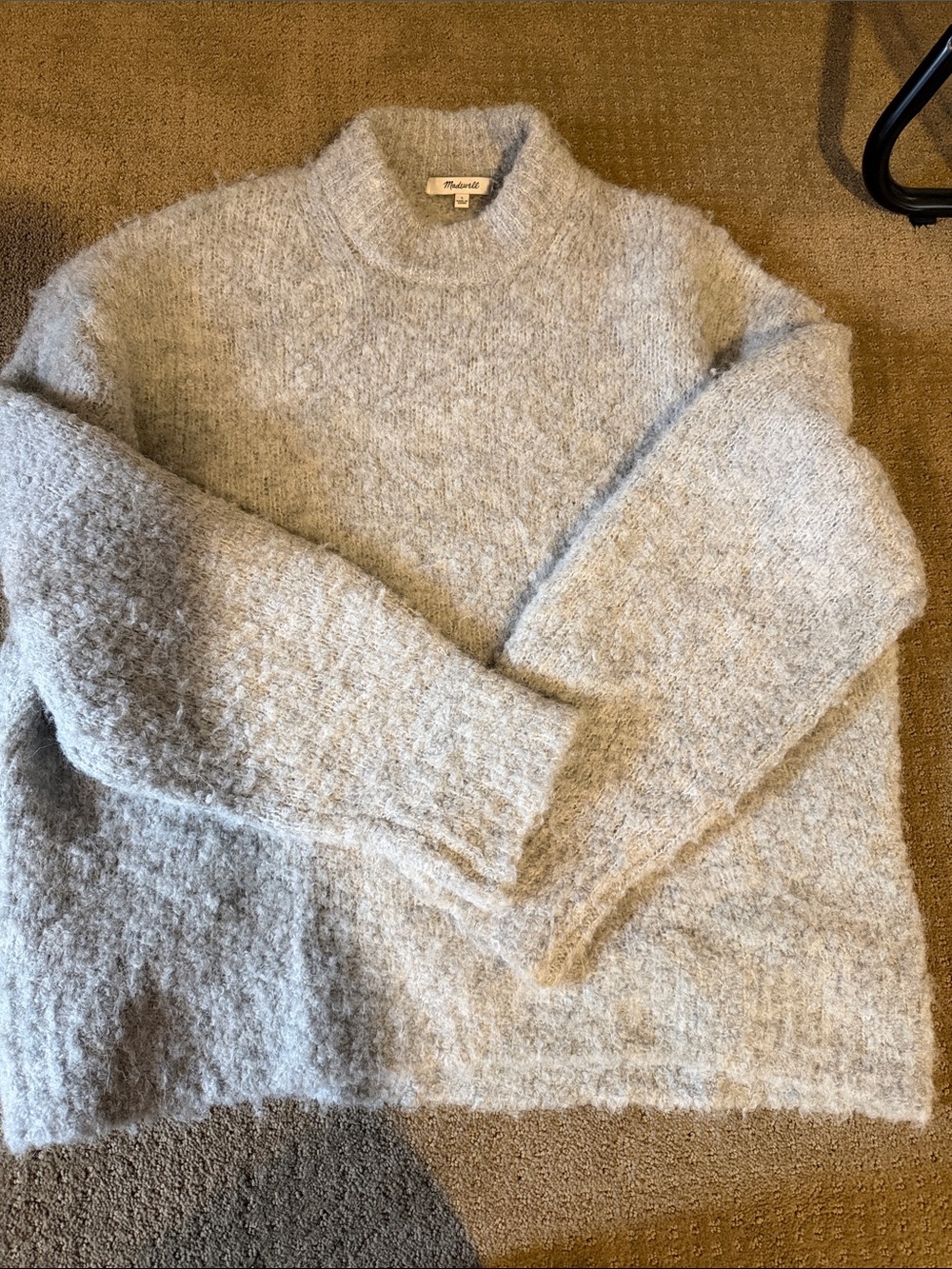 Madewell Heather Gray Cozy Crewneck Sweater